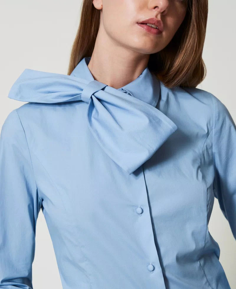 Poplin shirt with bow (CAMICIA)