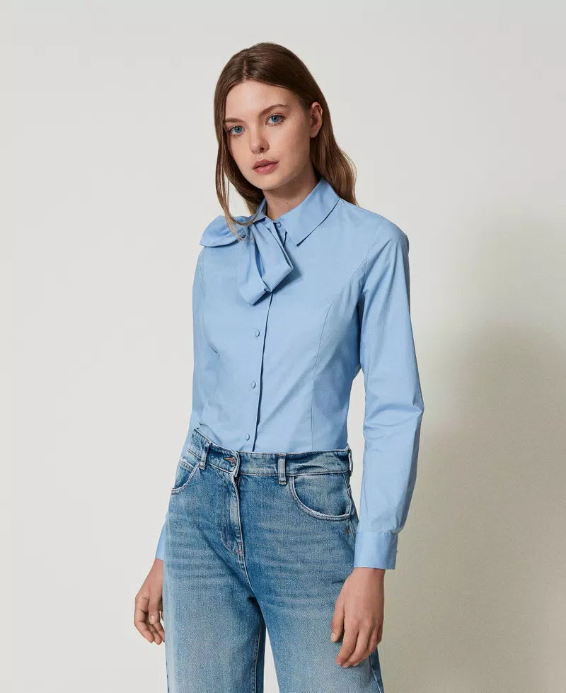 Poplin shirt with bow (CAMICIA)