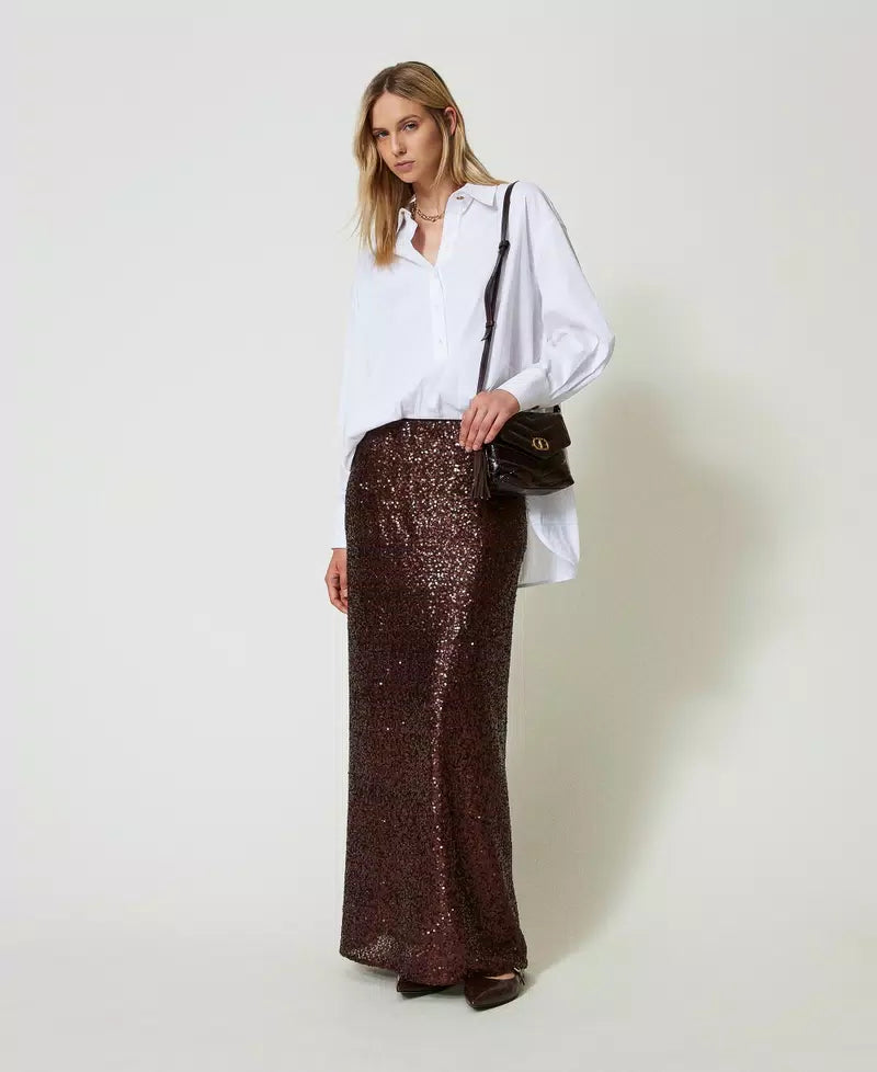 Full Sequin Long Skirt/Gonna