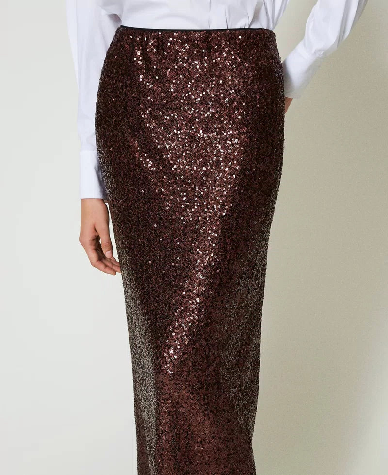 Full Sequin Long Skirt/Gonna