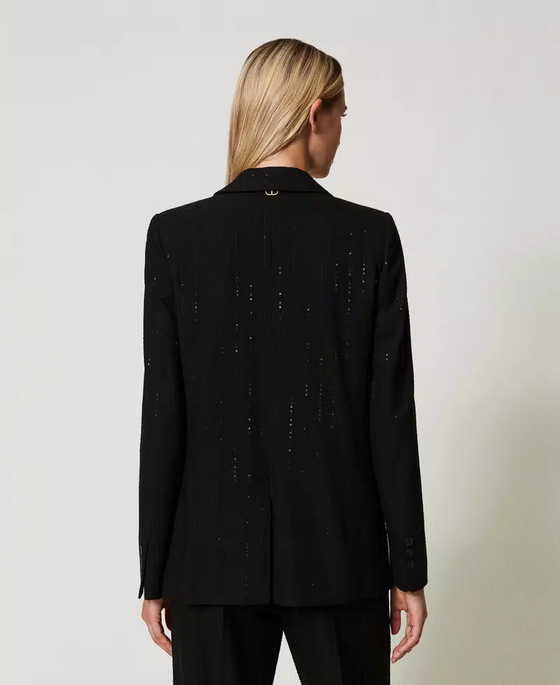 Cloth blazer with sequins