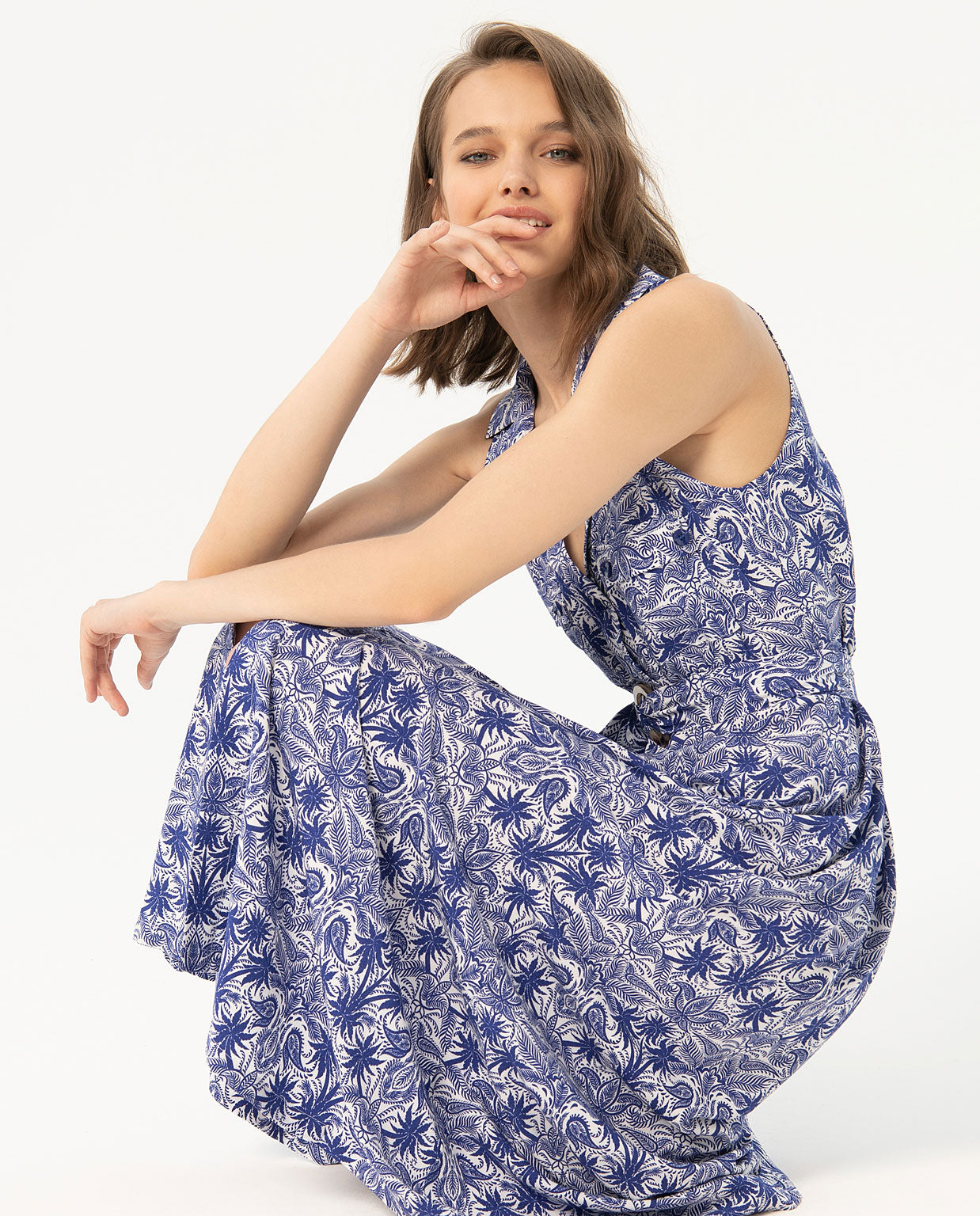 LONG SLVLS SHIRT DRESS