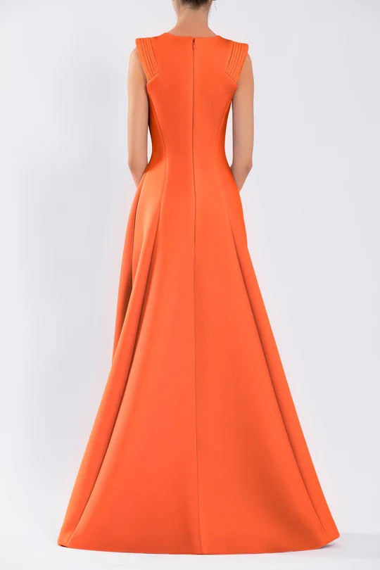 Neoprene Dress with Matching Embroidery