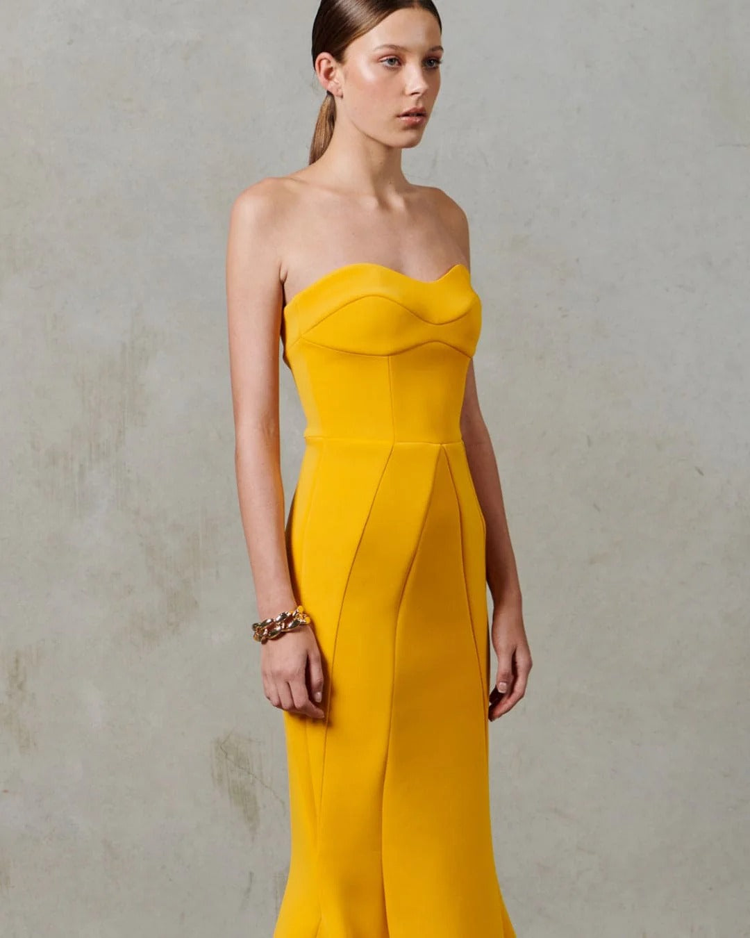 Sanela Strapless Neoprene Ballgown