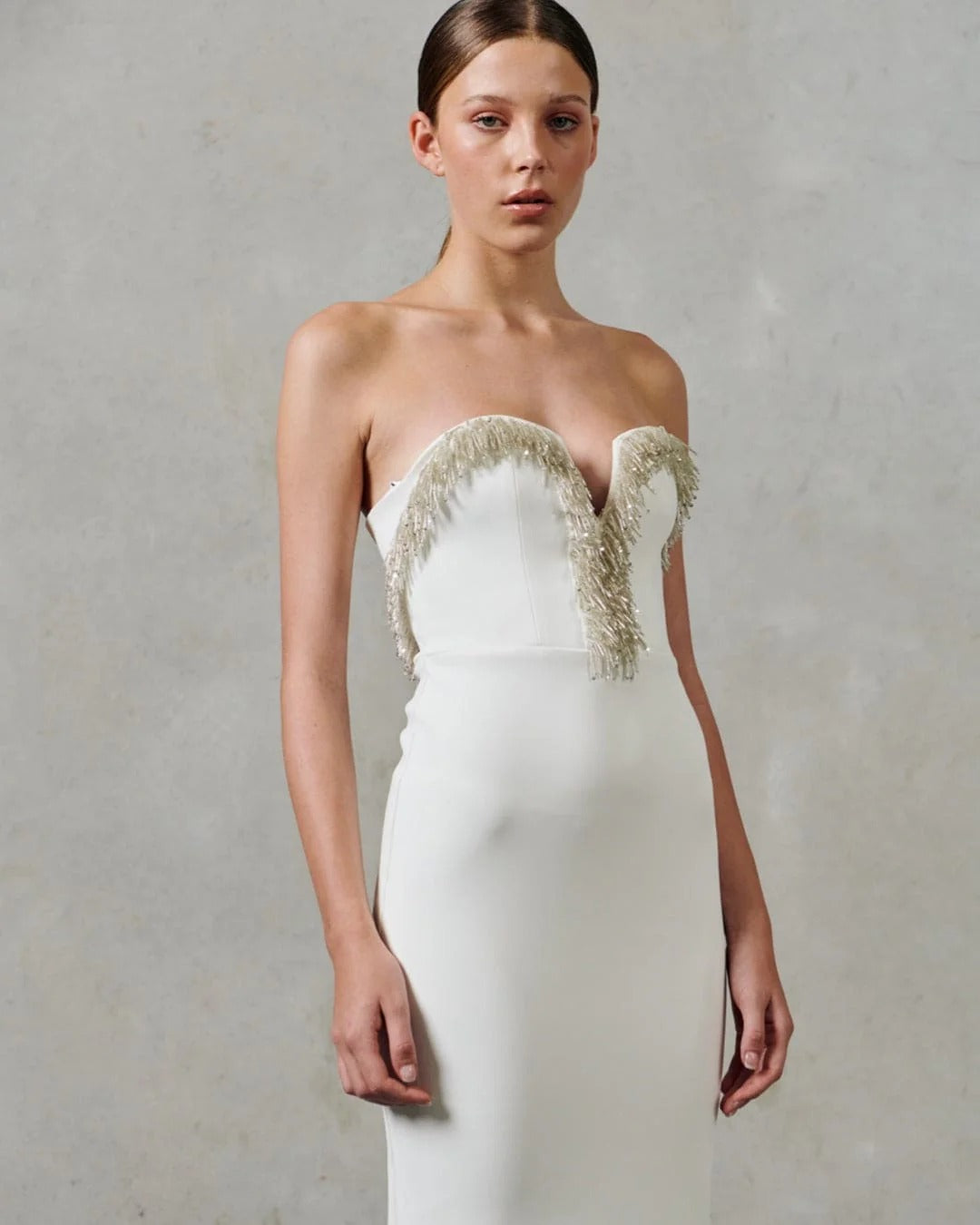 Urchin Beaded Strapless Dress