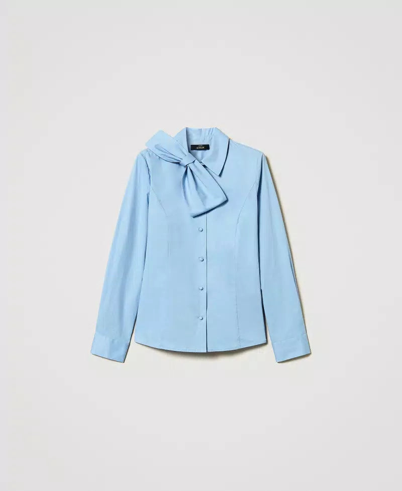 Poplin shirt with bow (CAMICIA)