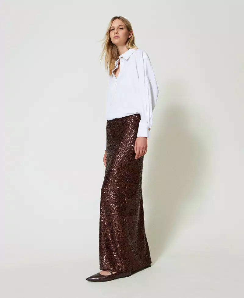 Full Sequin Long Skirt/Gonna