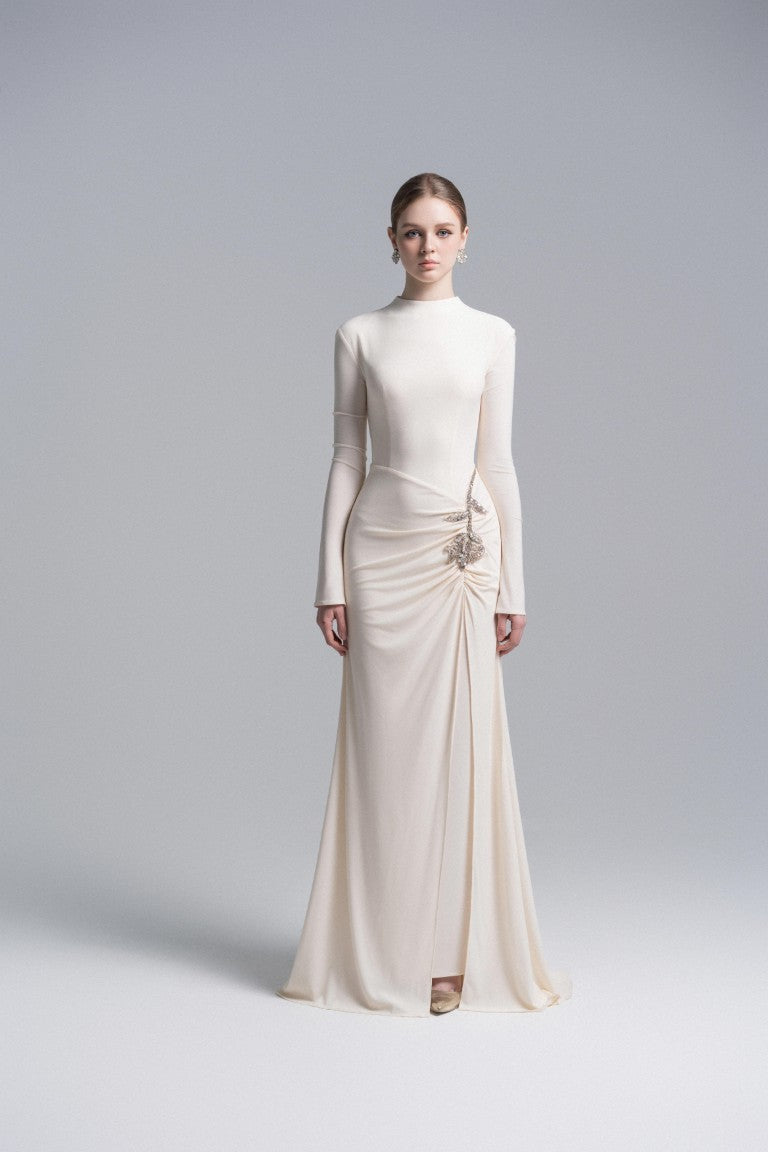 Elysian Bodice Mermaid Dress in Cream