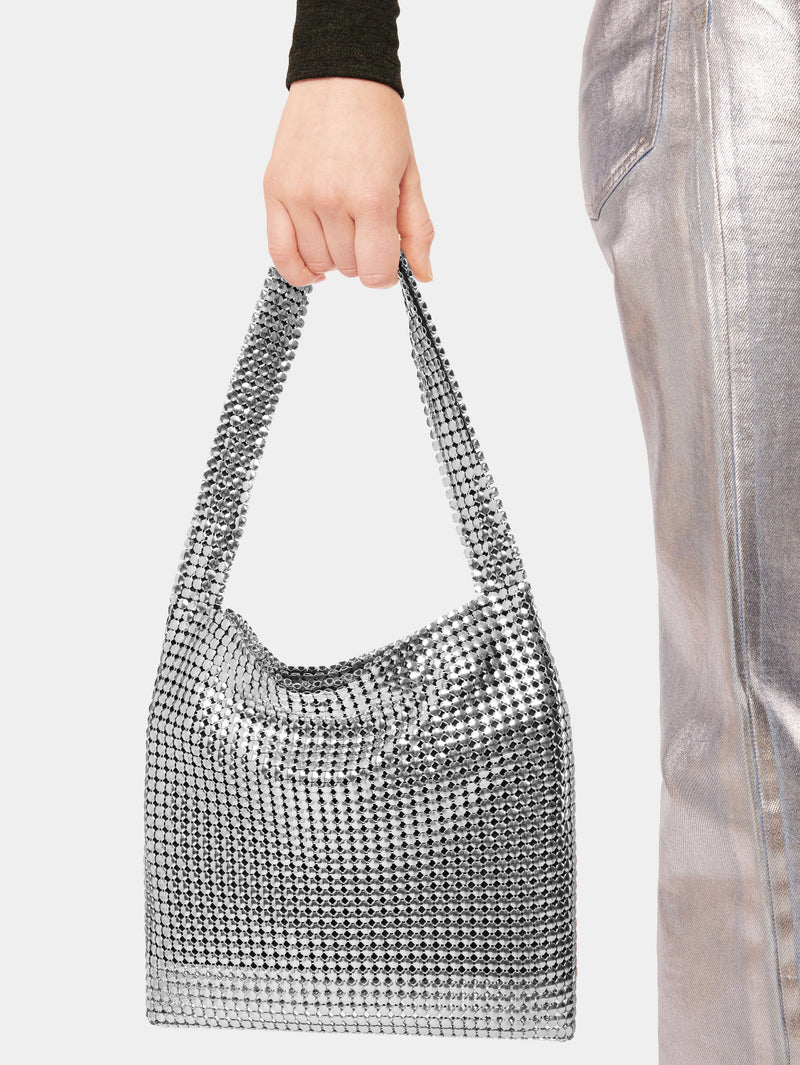 GOLD PIXEL METALLIC TOTE BAG