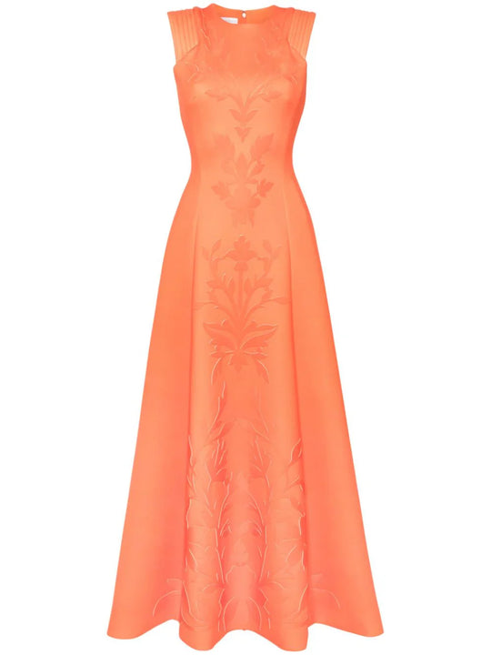 Neoprene Dress with Matching Embroidery