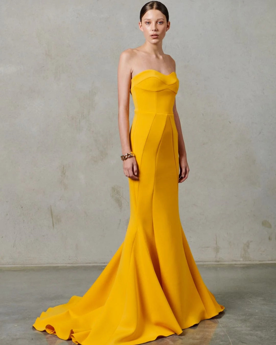 Sanela Strapless Neoprene Ballgown