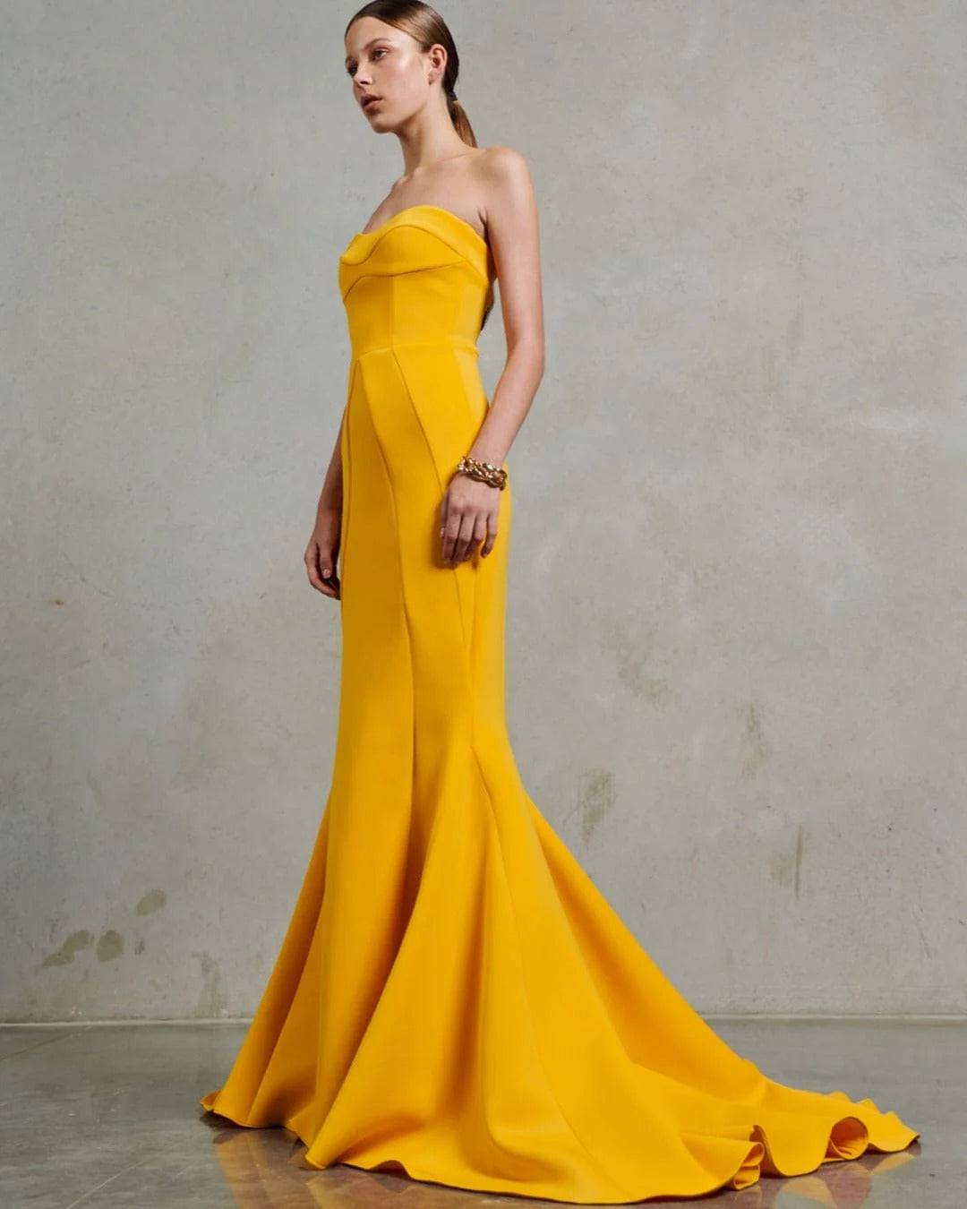 Sanela Strapless Neoprene Ballgown