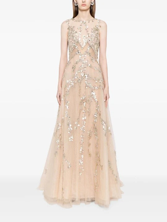 Tulle dress with beading